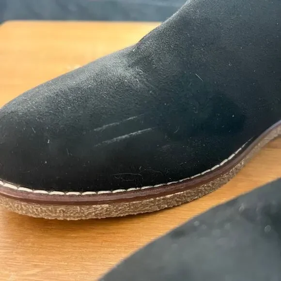 NIB LOFT Black Missy Ankle Boots Size 10.5 Warm Suede Like Fur Lined Normcore - Picture 4 of 9